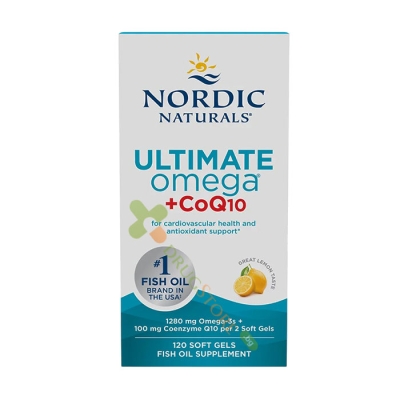 УЛТИМЕЙТ ОМЕГА + КОЕНЗИМ Q10 капсули 120 броя / NORDIC NATURALS ULTIMATE OMEGA + COENZYME Q10