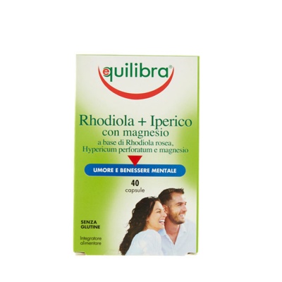 РОДИОЛА, ЖЪЛТ КАНТАРИОН И МАГНЕЗИЙ ЕКВИЛИБРА капсули 40 броя / EQUILIBRA RHODIOLA, ST. JOHNS WORT AND MAGNESIUM