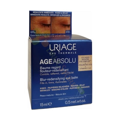 УРИАЖ AGE ABSOLU ОКОЛООЧЕН БАЛСАМ С ИЗГЛАЖДАЩО И УПЛЪТНЯВАЩО ДЕЙСТВИЕ 15 мл / URIAGE AGE ABSOLU BLUR-REDENSIFYING EYE BALM 1