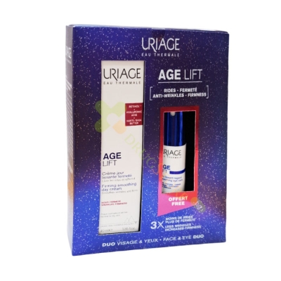 УРИАЖ ЕЙДЖ ЛИФТ УПЛЪТНЯВАЩ КОРИГИРАЩ КРЕМ 40 мл + КОРИГИРАЩ ОКОЛООЧЕН КРЕМ 15 мл / URIAGE AGE LIFT FIRMING SMOOTHING DAY CREAM 40 ml + SMOOTHING EYE CARE 