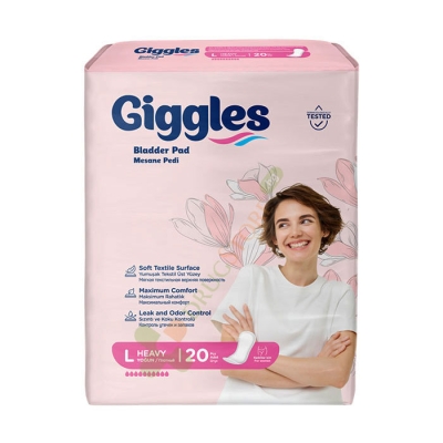 УРОЛОГИЧНИ ПОДЛОЖКИ ЗА ЖЕНИ ГИГЪЛС L 20 броя / GIGGLES BLADDER PAD L 