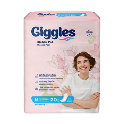 УРОЛОГИЧНИ ПОДЛОЖКИ ЗА ЖЕНИ ГИГЪЛС M 20 броя / GIGGLES BLADDER PAD M 