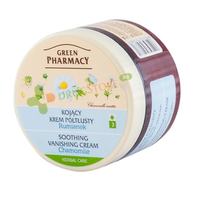 УСПОКОЯВАЩ И БЪРЗОПОПИВАЩ КРЕМ ЗА ЛИЦЕ С ЛАЙКА 150 мл / GREEN PHARMACY SOOTHING VANISHING FACE CREAM CHAMOMILE