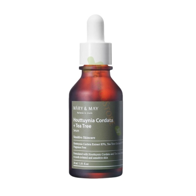 УСПОКОЯВАЩ СЕРУМ ЗА ЛИЦЕ 30 мл / MARY & MAY HOUTTUYNIA CORDATA + TEA TREE SERUM 