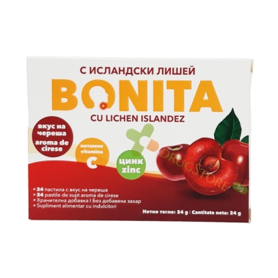 БОНИТА ЧЕРЕША пастили 24 броя / VEDRA INTERNATIONAL BONITA CHERRY lozenges