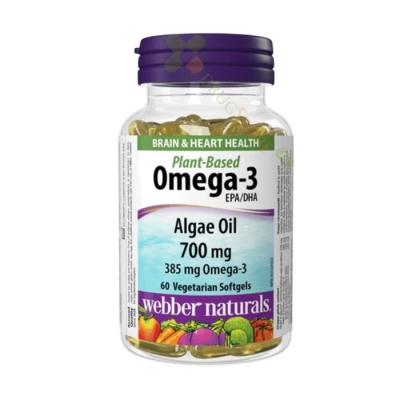 ВЕГАН ОМЕГА 3 капсули 385 мг 60 броя / WEBBER NATURALS PLANT-BASED OMEGA 3