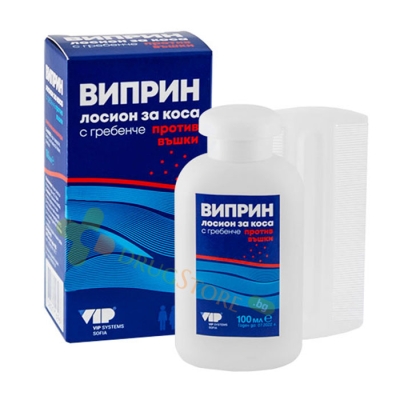 ВИПРИН ПРОТИВ ВЪШКИ И ГНИДИ лосион + гребен 100 мл / VYPRINE ANTI-LISES AND NITS lotion
