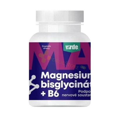 ВИРДЕ МАГНЕЗИЙ БИСГЛИЦИНАТ + ВИТАМИН B6 капсули 90 броя / VIRDE MAGNESIUM BISGLYCINATE + VITAMIN B6 