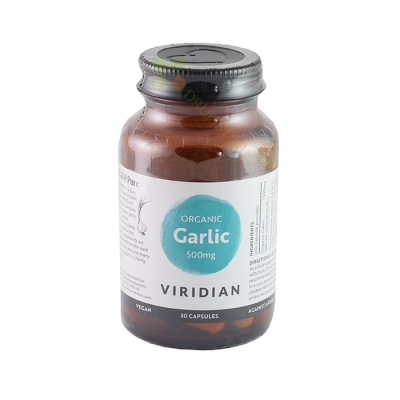 ОРГАНИЧЕН ЕКСТРАКТ ОТ ЧЕСЪН капсули 500 мг. 30 броя / VIRIDIAN ORGANIC GARLIC