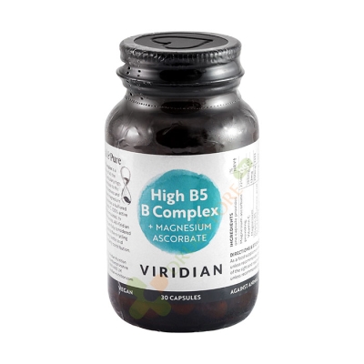 ВИТАМИН Б КОМПЛЕКС С МАГНЕЗИЕВ АСКОРБАТ капсули 30 броя / VIRIDIAN VITAMIN B COMPLEX WITH MAGNESIUM ASCORBATE