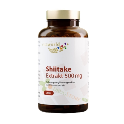 ШИЙТАКЕ ЕКСТРАКТ капсули 500 мг 100 броя / VITA WORLD SHIITAKE EXTRACT 