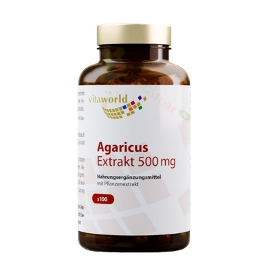 АГАРИКУС ЕКСТРАКТ капсули 500 мг 100 броя / VITA WORLD AGARICUS EXTRACT 