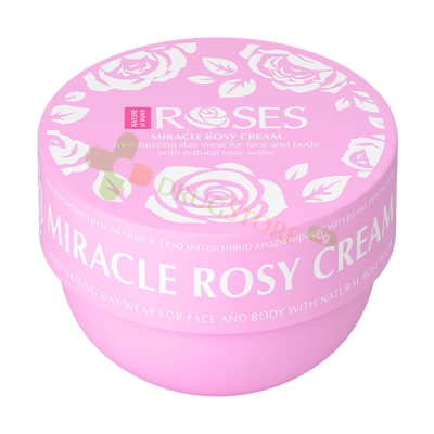 ВИТАЛИЗИРАЩ КРЕМ ЗА ЛИЦЕ И ТЯЛО ROSES MIRACLE ROSY 150 мл / NATURE OF AGIVA ROSES MIRACLE ROSY FACE AND BODY CREAM 