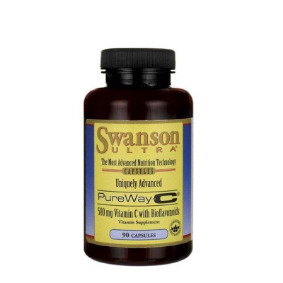 СУОНСЪН ВИТАМИН Ц С БИОФЛАВОНОИДИ капсули 500 мг. 90 броя / SWANSON PURE WAY VITAMIN C WITH BIOFLAVONOIDS