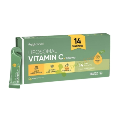ВИТАМИН C ЛИПОЗОМЕН С АРОМАТ НА ЛАЙМ саше 1000 мг 14 броя / WEIGHT WORLD LIPOSOMAL VITAMIN C LIME FLAVOUR sachets 1000 mg 