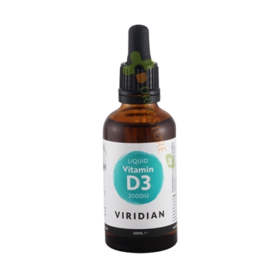 ВИТАМИН D3 капки 2000 IU 50 мл / VIRIDIAN NUTRITION LIQUID VITAMIN D3 drops