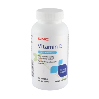 ВИТАМИН E софтгел капсули 400 IU 180 броя / GNC VITAMIN E