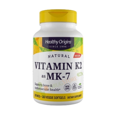 ВИТАМИН K2 капсули 100 мкг 180 броя / HEALTHY ORIGINS VITAMIN K2 capsules 
