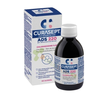 ВОДА ЗА УСТА ADS DNA 220 200 мл / CURASEPT ADS DNA 220 MOUTHWASH 