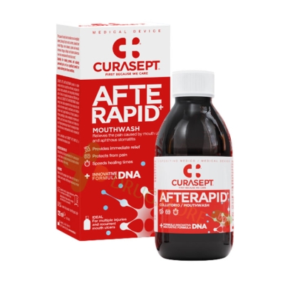 ВОДА ЗА УСТА AFTE RAPID 125 мл / CURASEPT AFTE RAPID MOUTHWASH
