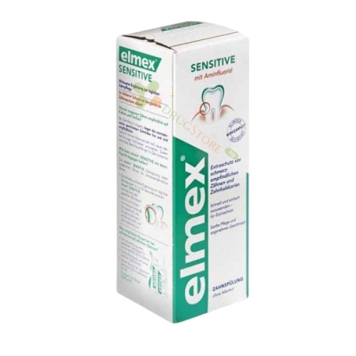 ВОДА ЗА УСТА ЕЛМЕКС СЕНЗИТИВ 400 мл / COLGATE PALMOLIVE ELMEX SENSITIVE MOUTHWASH 