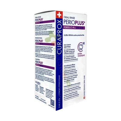 ВОДА ЗА УСТА КЮРАПРОКС ПЕРИО ПЛЮС ФОРТЕ СНХ 0.2% * 200 мл / CURAPROX MOUTHWASH PERIO PLUS FORTE CHX 0.2% 