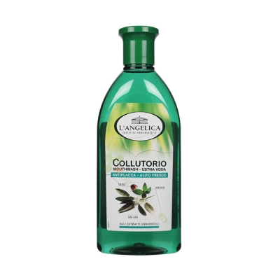  ВОДА ЗА УСТА С РАСТИТЕЛНИ ЕКСТРАКТИ САЛВИЯ + МЕНТА 500 мл /  L'ANGELICA MOUTHWASH WITH PLANT EXTRACTS SAGE + MINT 