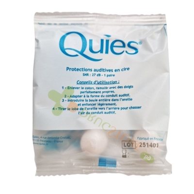 ВОСЪЧНИ КРЪГЛИ ТАПИ ЗА УШИ 1 чифт / QUIES WAX ROUND EAR PLUGS 1 pair