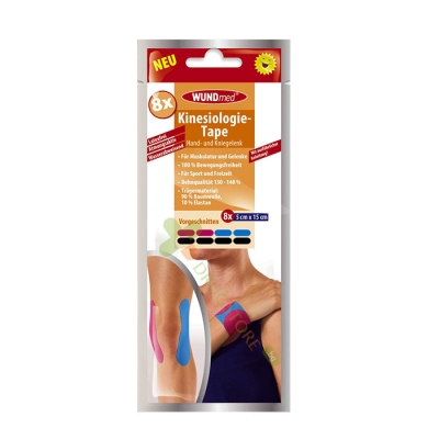 ВУНДМЕД КИНЕЗИО ЛЕНТА ЗА КИТКА/КОЛЯНО 1 брой / WUNDMED KINESIO TAPE WRIST/KNEE