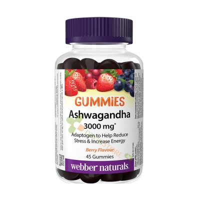 АШВАГАНДА таблетки 200 мг 45 броя / WEBBER NATURALS ASWAGANDHA 