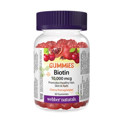 БИОТИН желирани таблетки 10000 мкг 30 броя / WEBBER NATURALS BIOTIN