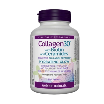 КОЛАГЕН С БИОТИН И СЕРАМИДИ таблетки 200 броя / WEBBER NATURALS COLLAGEN + BIOTIN + CERAMIDES