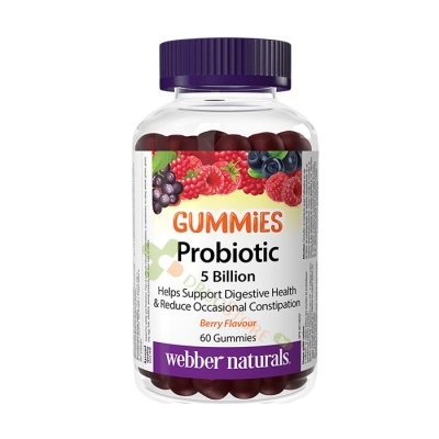 ПРОБИОТИК 5 млрд. активни пробиотици желирани таблетки 60 броя / WEBBER NATURALS PROBIOTIC 5 BILLION gummies