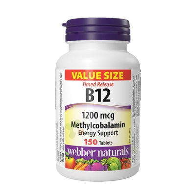 ВИТАМИН B12 таблетки 1200 мкг 150 броя / WEBBER NATURALS VITAMIN B12