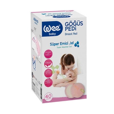 УИ БЕЙБИ РОЗОВИ ПОДЛОЖКИ ЗА КЪРМАЧКИ С ГЕЛ 40 броя / WEE BABY PINK BREAST PADS WITH GEL 