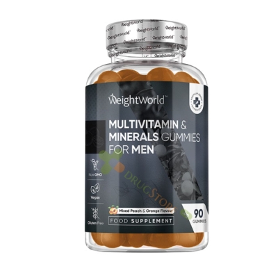 МУЛТИВИТАМИНИ И МИНЕРАЛИ ЗА МЪЖЕ желирани таблетки 90 броя / WEIGHT WORLD MULTIVITAMIS & MINERALS FOR MEN gummies