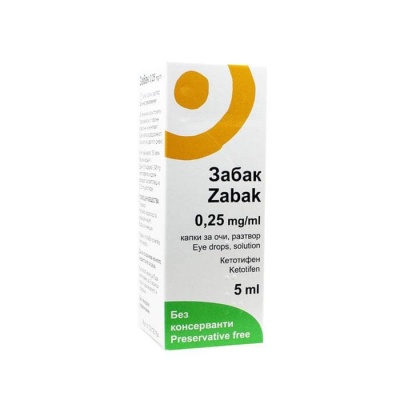 ЗАБАК капки за очи 0.25 мг./мл. 5 мл. / ZABAC