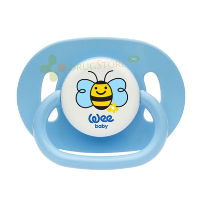 ЗАЛЪГАЛКА ОВАЛ №3 18+ месеца / WEE BABY ROUND TEAT SOOTHER №3 18 months