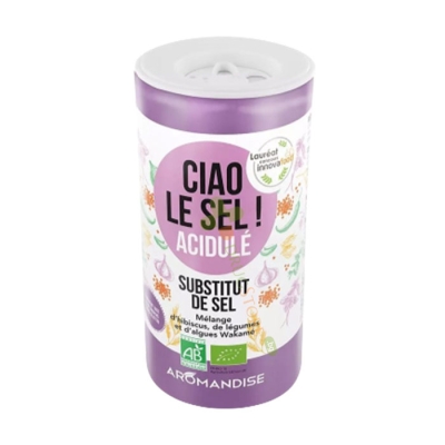 ЗАМЕСТИТЕЛ НА СОЛ С ЛЕКО КИСЕЛ ВКУС 70 г / AROMANDISE SUBSTITUT DE SEL ACIDULE