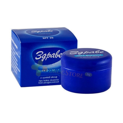 ЗДРАВЕ КРЕМ ЛЕКА ФОРМУЛА С ЦИНКОВ ОКСИД ПРИ РАЗДРАЗНЕНА И ЧУВСТВИТЕЛНА КОЖА SPF 20 40 г / ZDRAVE CREAM LIGHT FORMULA WITH ZINC OXIDE IRRITATED AND SENSITIVE SKIN 