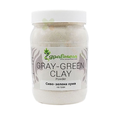 ЗДРАВНИЦА ХУМА СИВО - ЗЕЛЕНА 380 г /  ZDRAVNITZA GREY - GREEN CLAY powder
