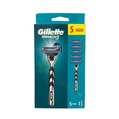 ЖИЛЕТ САМОБРЪСНАЧКА МАЧ 3 + 5 РЕЗЕРВНИ НОЖЧЕТА / PROCTER & GAMBLE GILLETTE MACH 3 + 5 SPARE BLADES