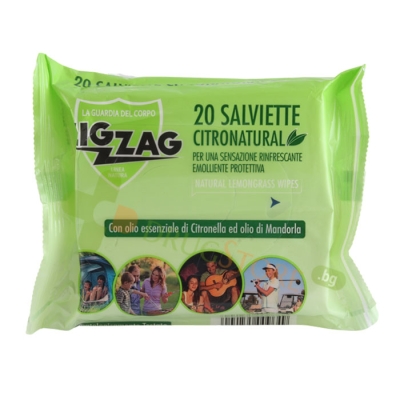 ЗИГ ЗАГ МОКРИ КЪРПИ С ЦИТРОНЕЛА 20 броя / DEISA EBANO S.P.A. ZIG-ZAG WET WIPES WITH CITRONELA