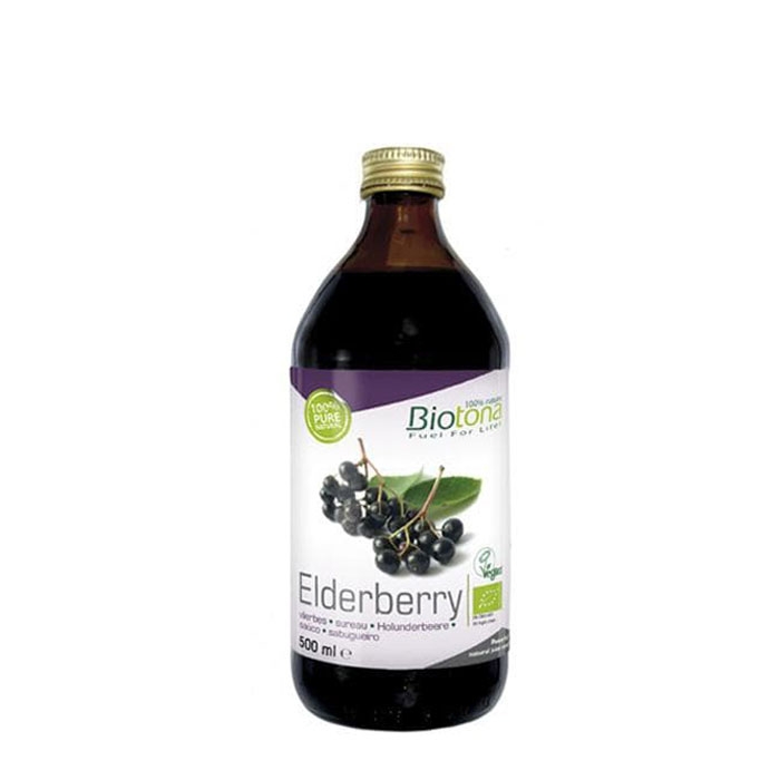 КОНЦЕНТРИРАН БИО СОК ОТ БЪЗ 500 мл. / BIOTONA BIO ELDERBERRY JUICE