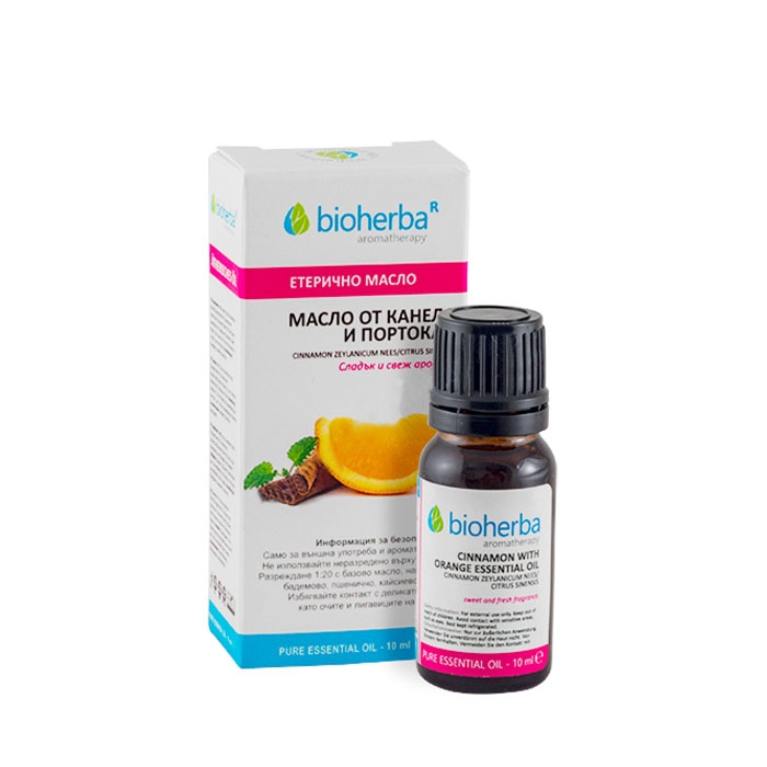 БИОХЕРБА ЕТЕРИЧНО МАСЛО ОТ КАНЕЛА И ПОРТОКАЛ 10 мл. / BIOHERBA ESSENTIAL CINNAMON AND ORANGE OIL