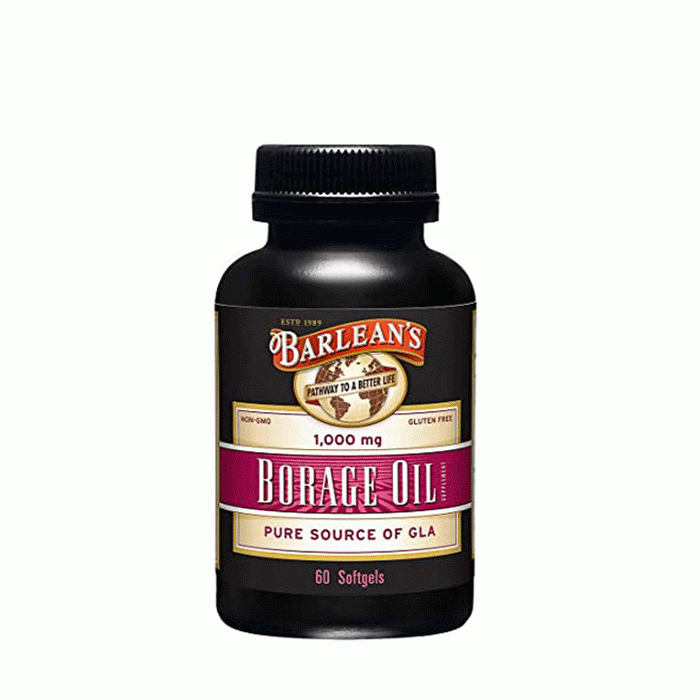 МАСЛО ОТ ПОРЕЧ софтгел капсули 1000 мг 60 броя / BARLEAN&#039;S ORGANIC BORAJE OIL PRISTINE