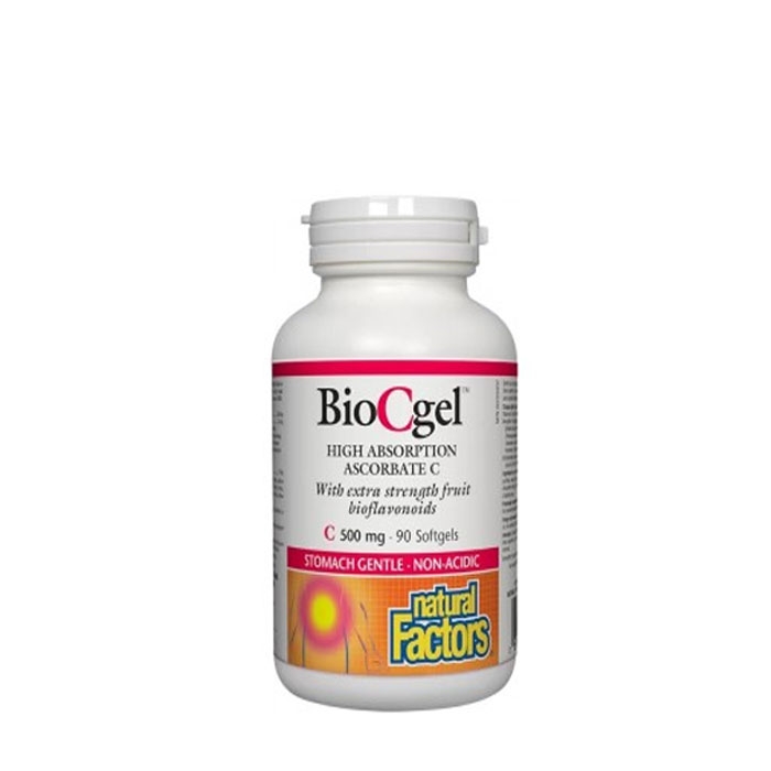 НАТУРАЛ ФАКТОРС BIOCGEL ВИТАМИН C капсули 500 мг 90 броя / NATURAL FACTORAS BIOCGEL VITAMIN C