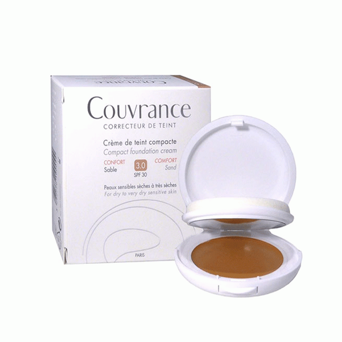 АВЕН КОМПАКТНА КРЕМ - ПУДРА КОМФОРТ SPF 30 03 ПЯСЪК 10 гр. / AVENE COUVRANCE COMPACT FOUNDATION CREAM SPF 30 SAND