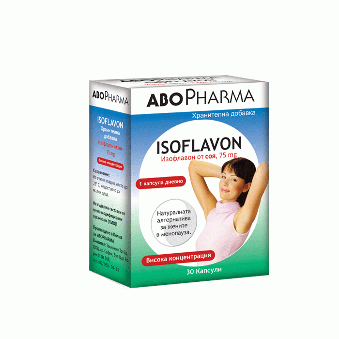 АБОФАРМА ИЗОФЛАВОНИ ОТ СОЯ капсули 30 броя / ABOPHARMA ISOFLAVON