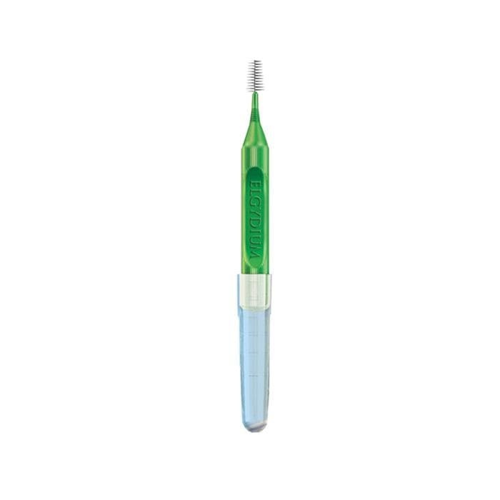ЧЕТКА ЗА ЗЪБИ ЕЛГИДИУМ ИНТЕРДЕНТАЛНИ ЗЕЛЕН ЦВЯТ 4 броя / ELGYDIUM CLINIC MONO COMPACT INTERDENTAL TOOTHBRUSH GREEN
